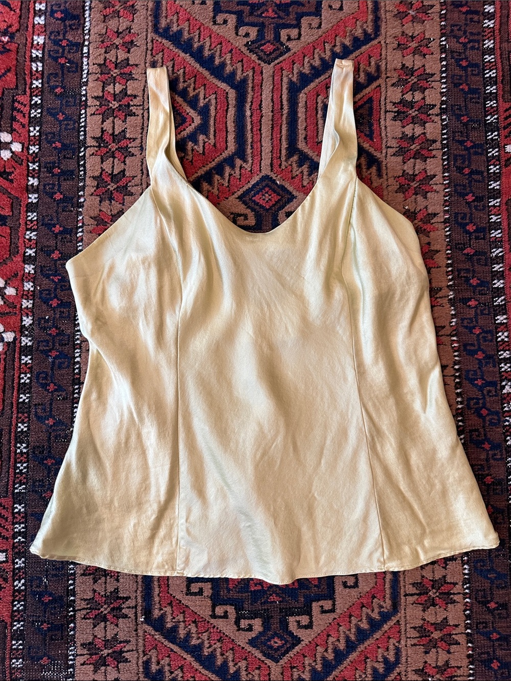 100% silk light green camisole